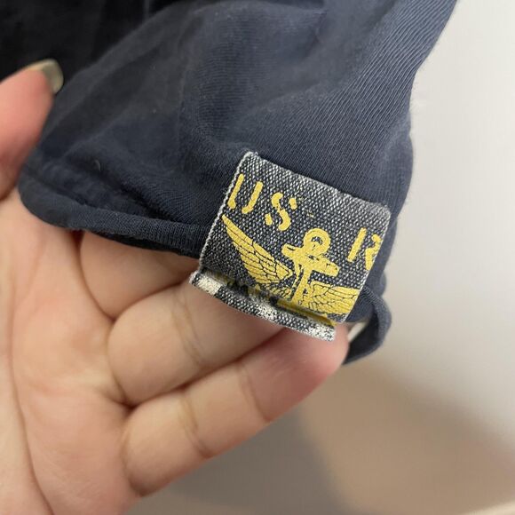 Polo Ralph Lauren Shirt Mens Small Blue P-32 Graphic Distressed Naval Military - Picture 4 of 13
